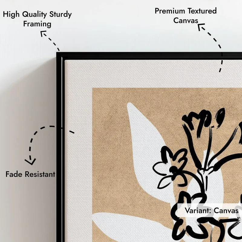 Fleuron Canvas Wall Painting With Black Frame media 5