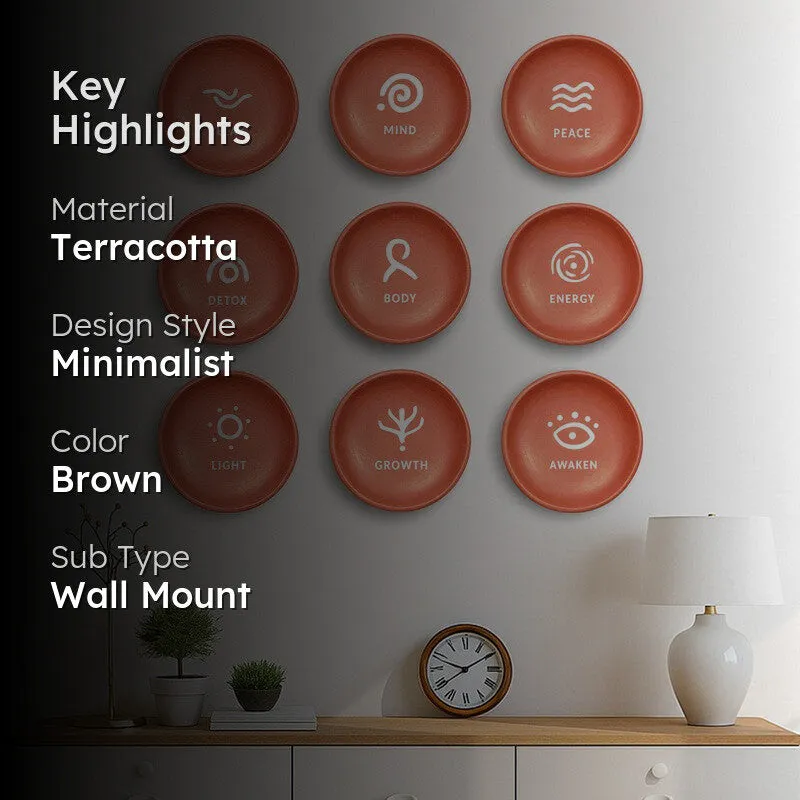 Self Affirmations Terracotta Wall Plate - Set Of Nine media 2