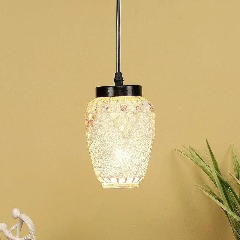 Indigo Moroccan Glass Ceiling Lamp media 1