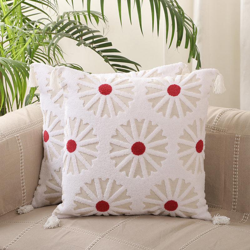 Venice Light Embroidered Cotton Cushion Cover - Set Of Two media 2