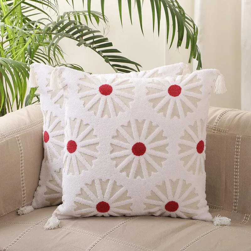 Venice Light Embroidered Cotton Cushion Cover - Set Of Two media 2
