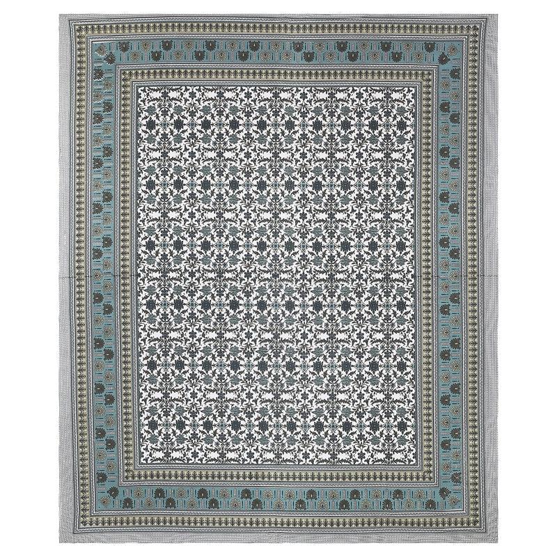 Dakini Ethnic Cotton Bedsheet (Green) - 180 TC media 3
