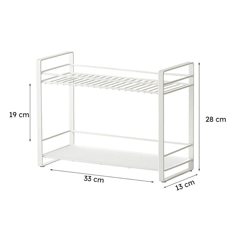 Stow Stack Two Tier Metal Rack With Glass Bottom media 9