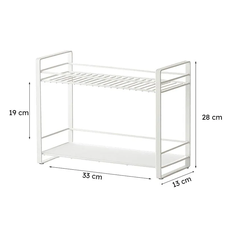 Stow Stack Two Tier Metal Rack With Glass Bottom media 9