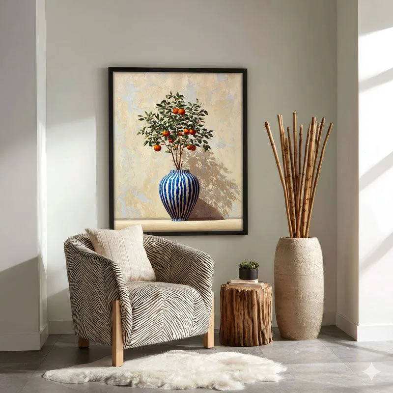Rustic Zest Canvas Wall Painting - Black Frame media 4