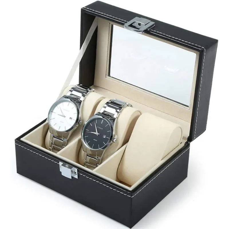 Chrono Safe Trio Faux Leather Watch Storage Box media 8