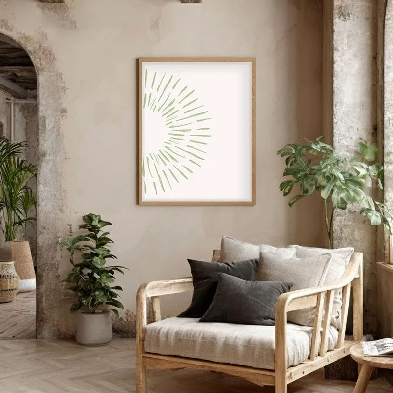 Gentle Aura Canvas Wall Painting With Brown Frame media 5