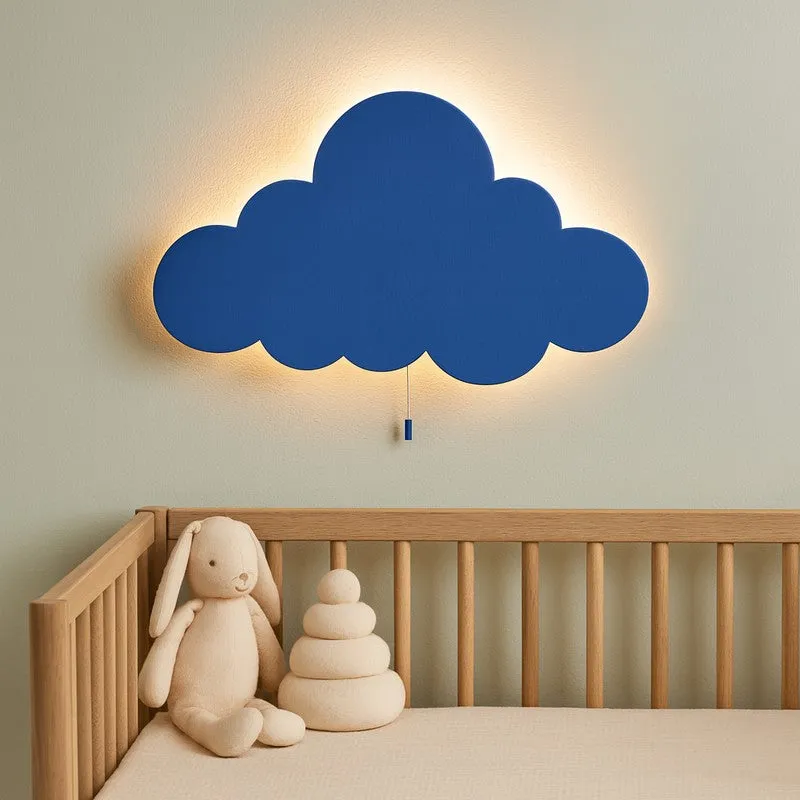 Snuggle Cloud Battery Operated MDF Wall Lamp - Blue media 3