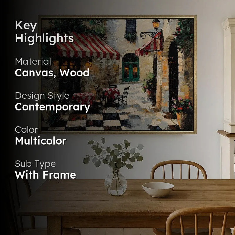 Sunlight on Stone Canvas Wall Painting With Frame media 2