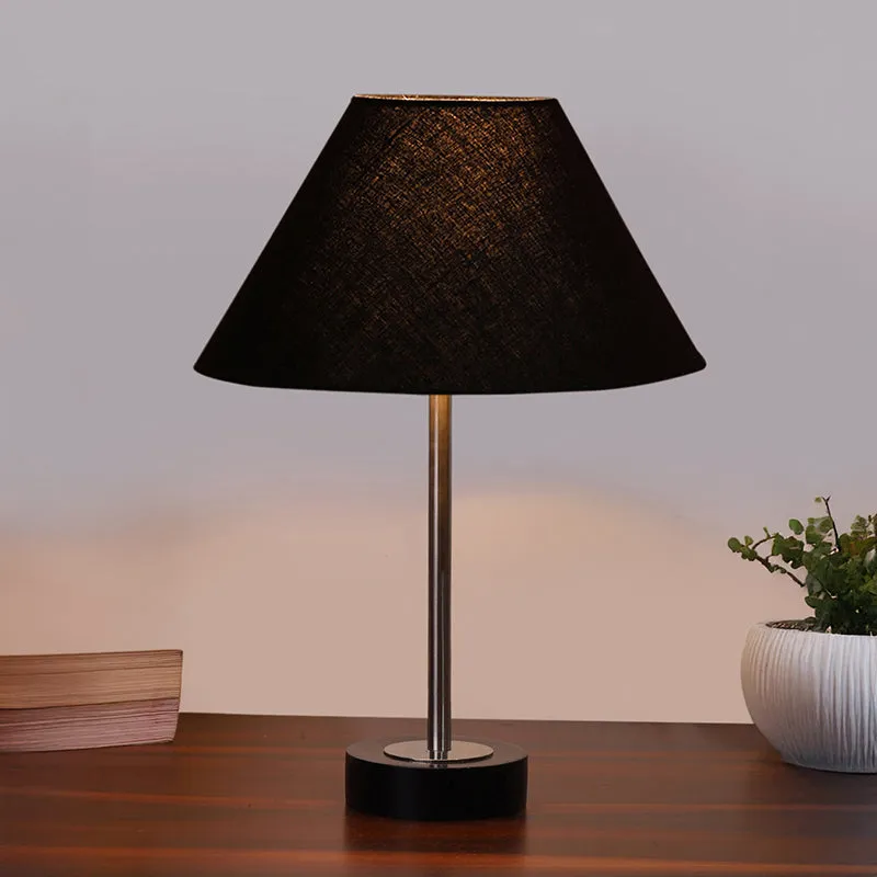 Cotin II Rodin Wooden Table Lamp - Black,Silver media 2