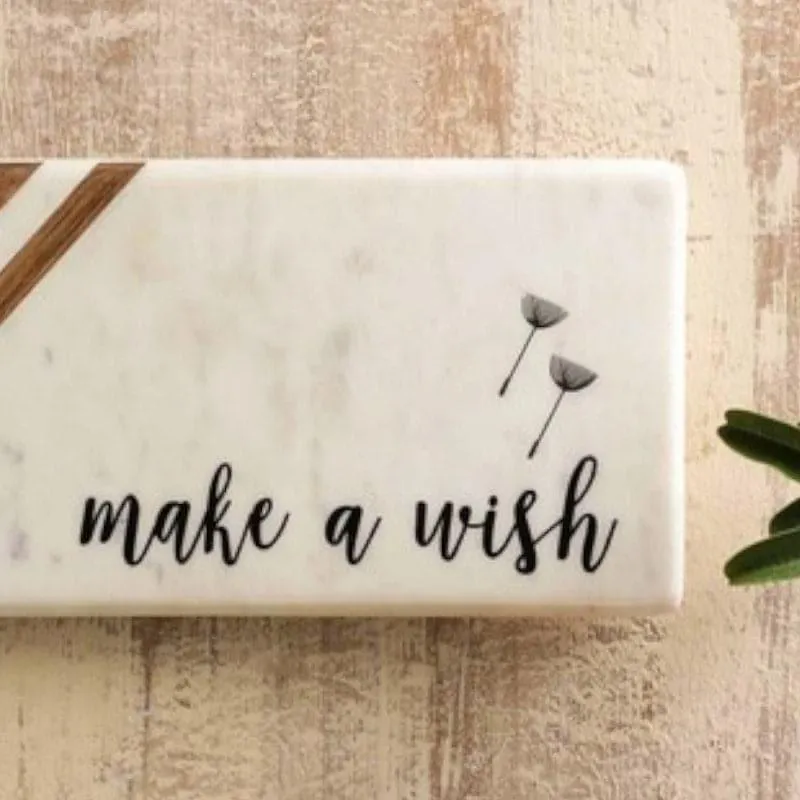Make A Wish Marble Printed Wall Accent media 3