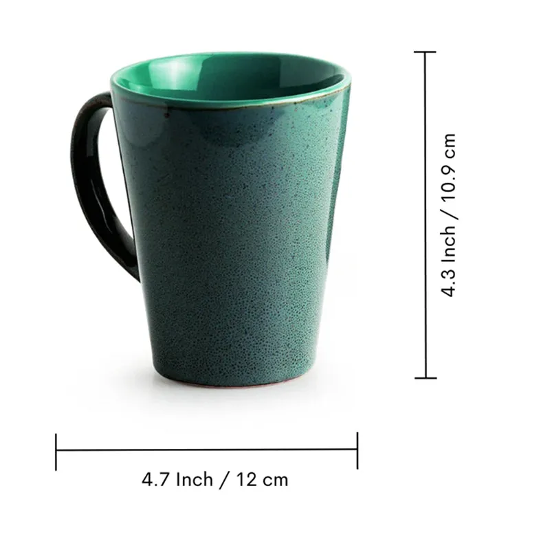 Azraq Handglazed Ceramic Coffee Mug With Tray (320 ML) - Three Piece Set media 7