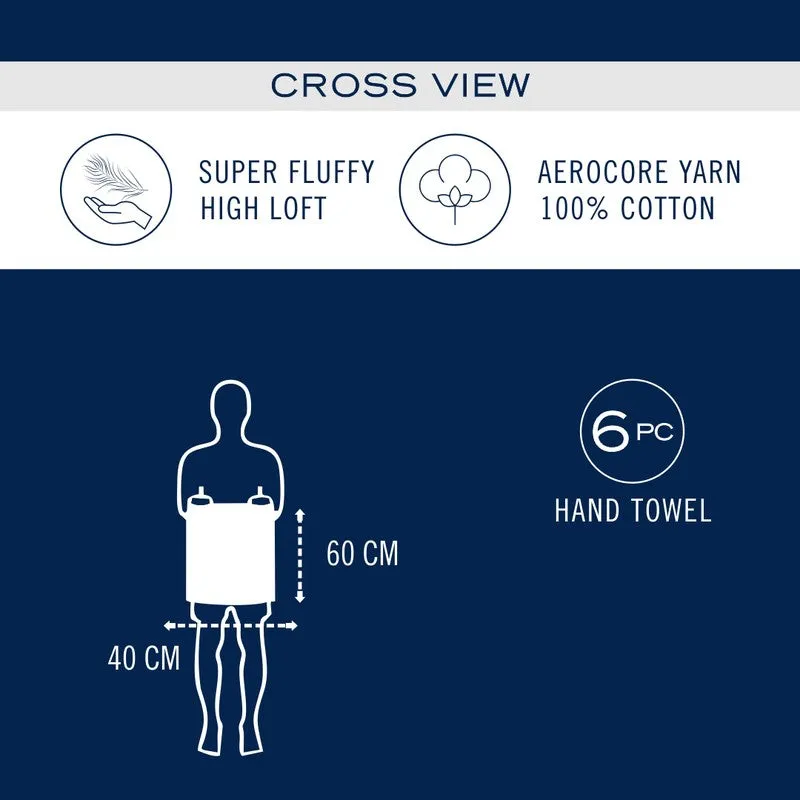 Nautica Riviera Soft Cotton Hand Towel (White, Dark Blue & Blue) - Set Of Six media 9