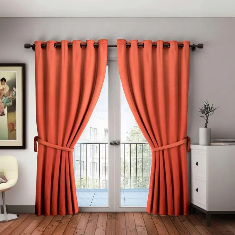 Arlo Solid Curtain - Rust media 1
