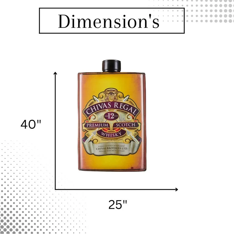 Chivas Regal Flask Metal Wall Accent media 5