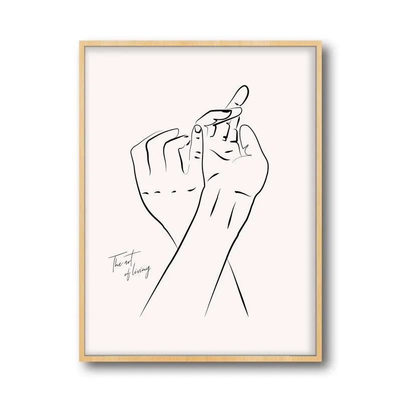 Intertwined Canvas Wall Painting With Brown Frame media 3