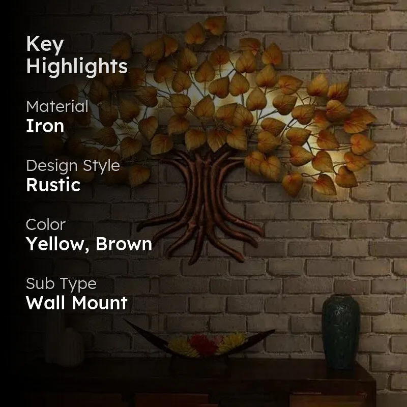 Backlit Banyan Tree Iron Wall Accent media 2