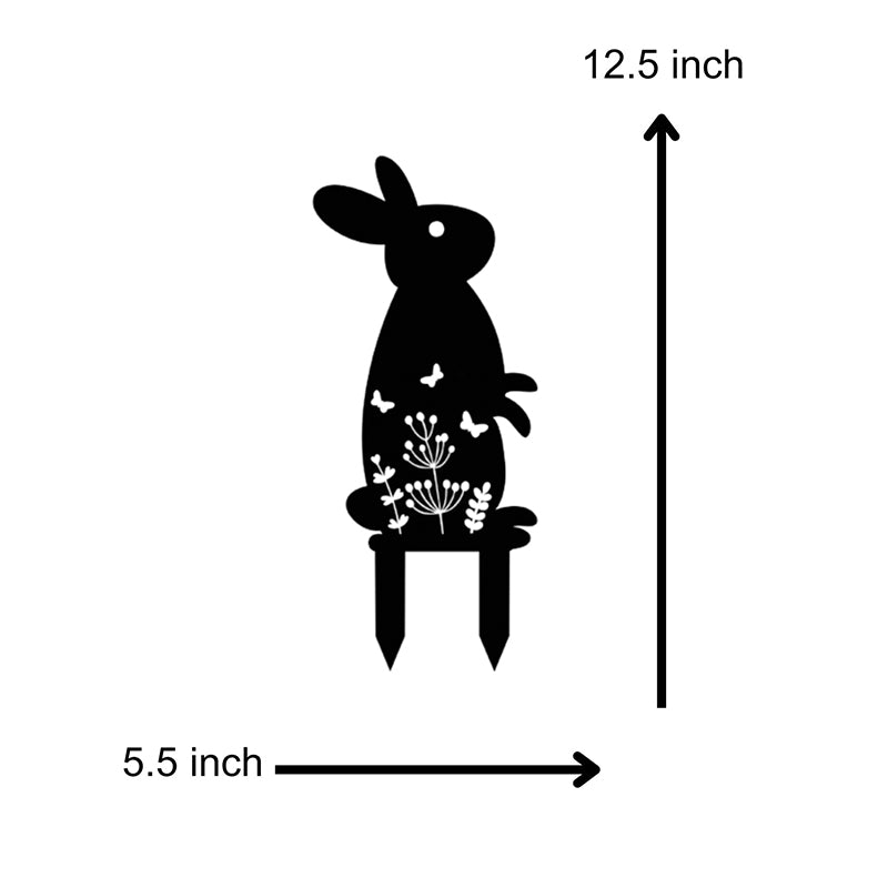 Rabbit Rolly Garden Stake - Set Of Four media 5