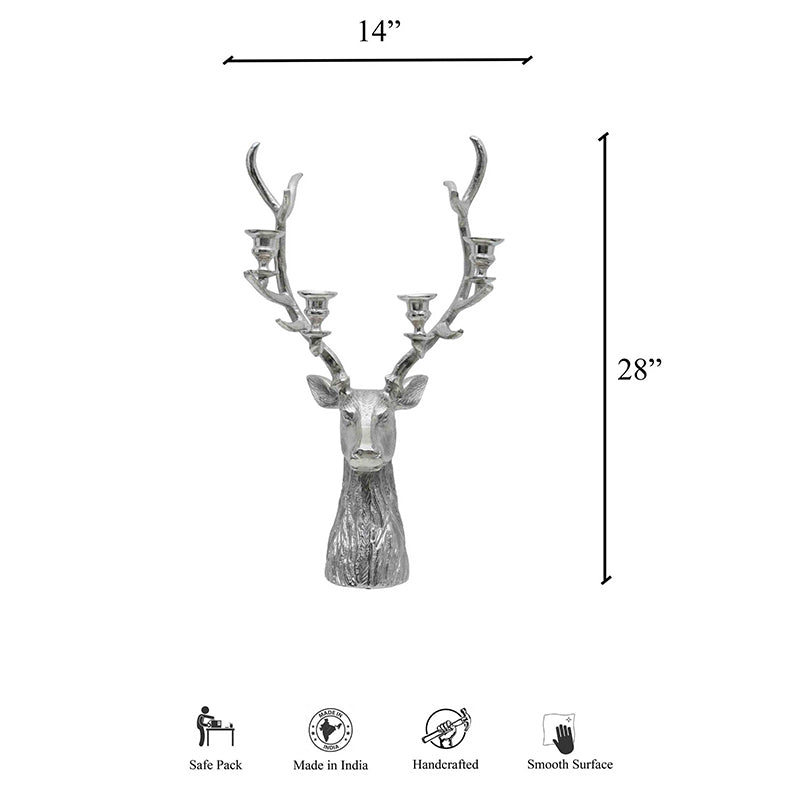 Stag Shine Candle Holder - Silver media 3