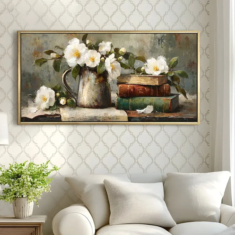Blooming Canvas Wall Painting With Frame media 4
