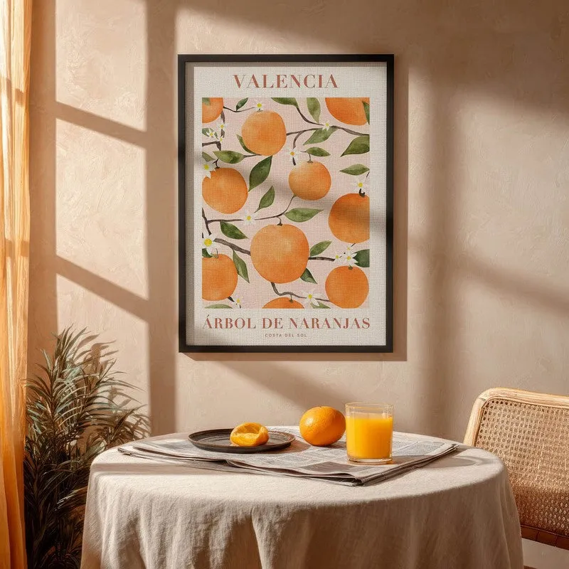 Citrus Serenade Archival Canvas Wall Art - Black media 4