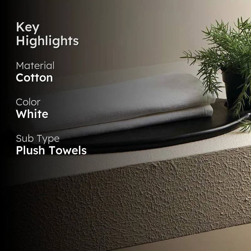 Zira Terry Towel Combo (White) - Four Piece Set media 2