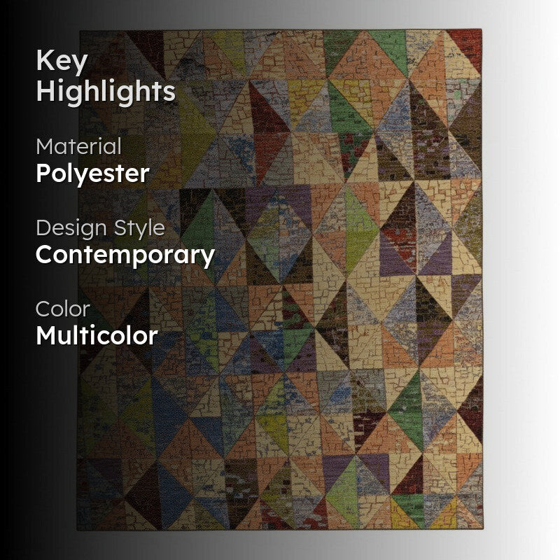Katya Geometric Polyester Carpet - Multicolor media 2
