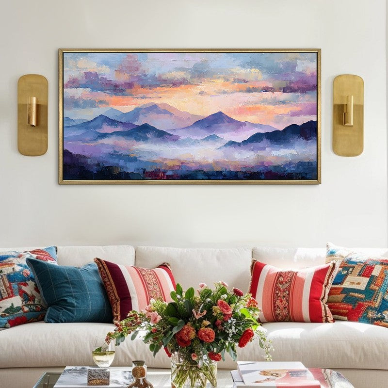 Pastel Skies Canvas Wall Painting With Frame