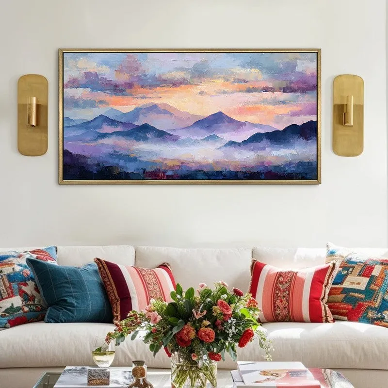 Pastel Skies Canvas Wall Painting With Frame media 1