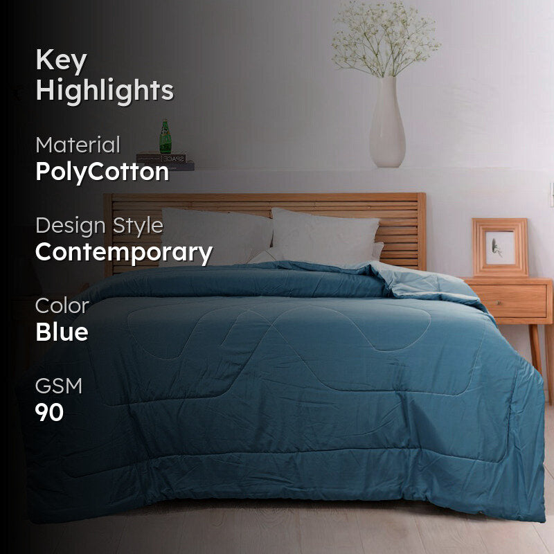 Lush Slumber Reversible Comforter (Blue)  90 GSM media 2