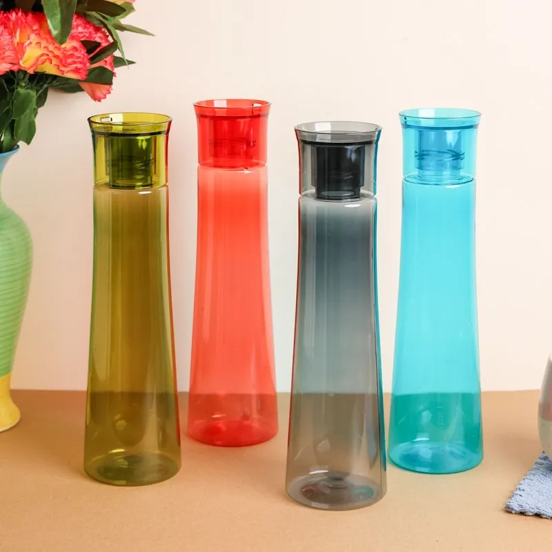 AquaMist Multicolor Clear PET Bottle (1000 mL Each) - Set Of Four media 1