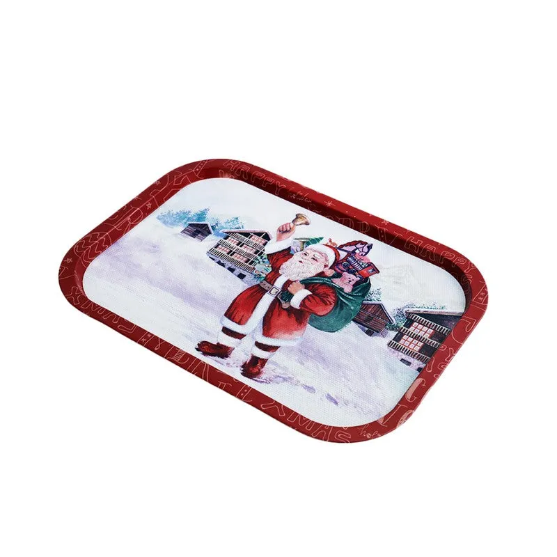 Snowbelle Metal Rectangular White Serving Tray media 3