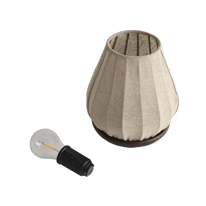 Arkaya Wooden Table Lamp - Brown,Beige media 4