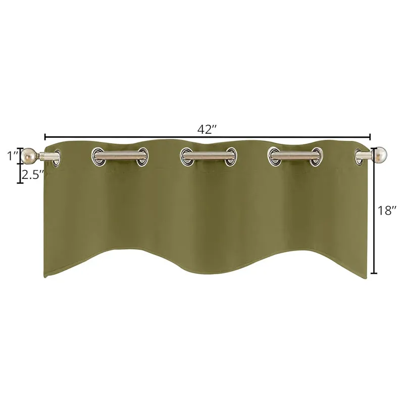 Vienna Pleated Curtain Valance (Khaki) - Set Of Two media 8