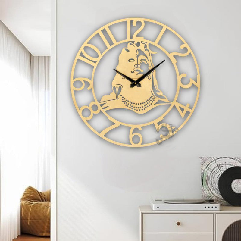 Flashy Silent Wall Clock - Gold