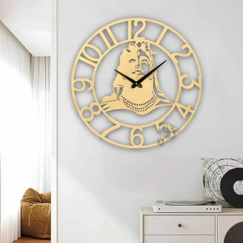Flashy Silent Wall Clock - Gold media 1