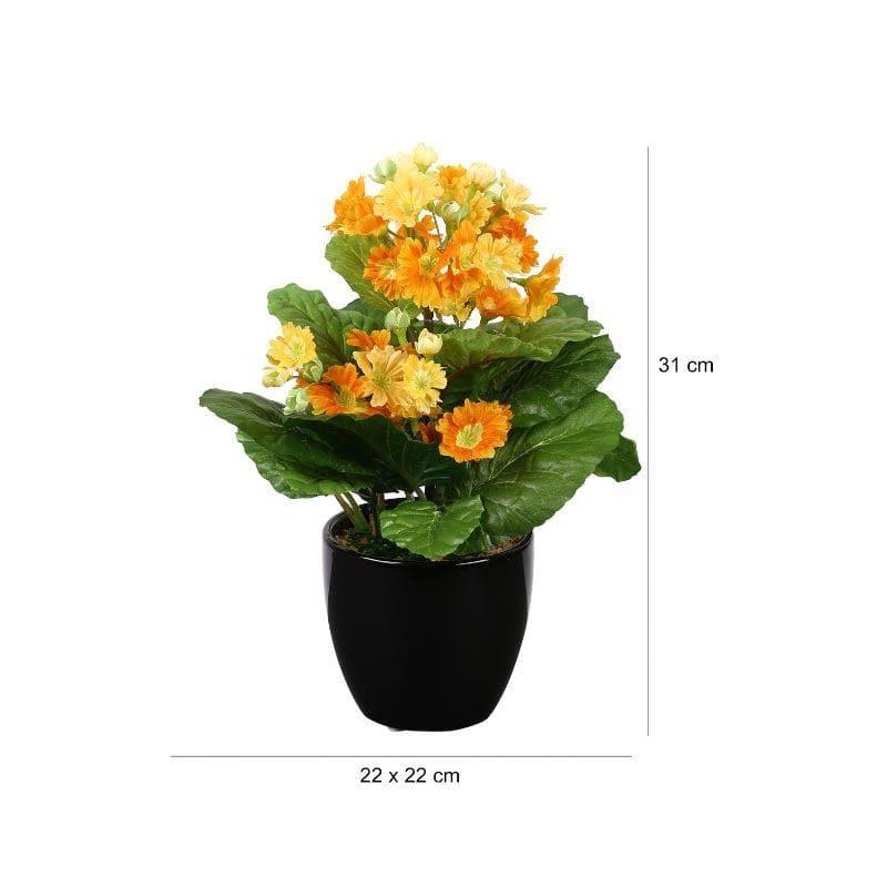 Faux Primula Bonsai In Ceramic Pot (30 cms) - Orange media 4