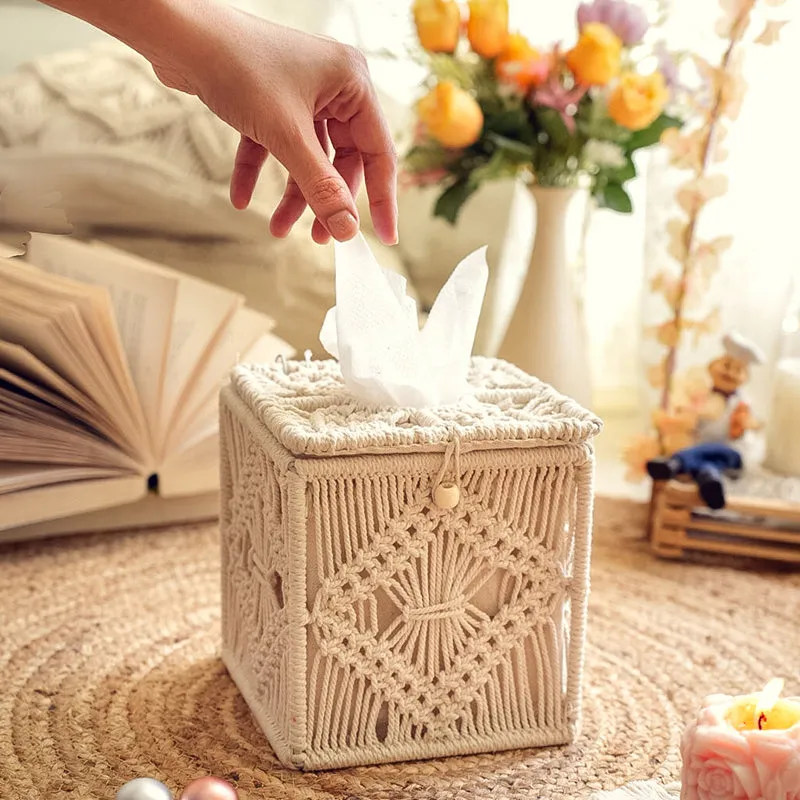 Jahan Macrame Tissue Holder media 3