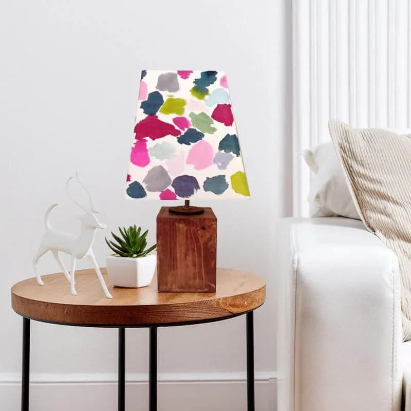 Sponge Bunch Empire Handpainted Fabric Table Lamp - Multicolor media 6