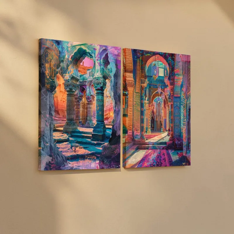 VintageHallways Canvas Wall Art - Set of Two media 5
