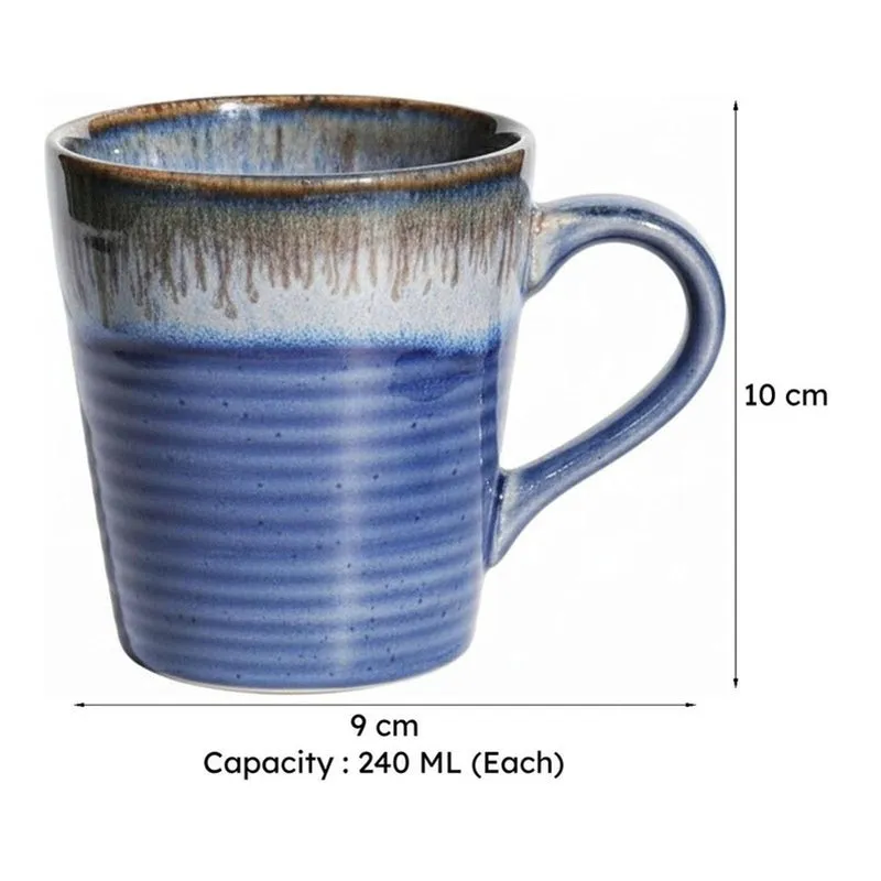 Halmi Ceramic Tea Cup (240 mL Each) - Set of Two media 5