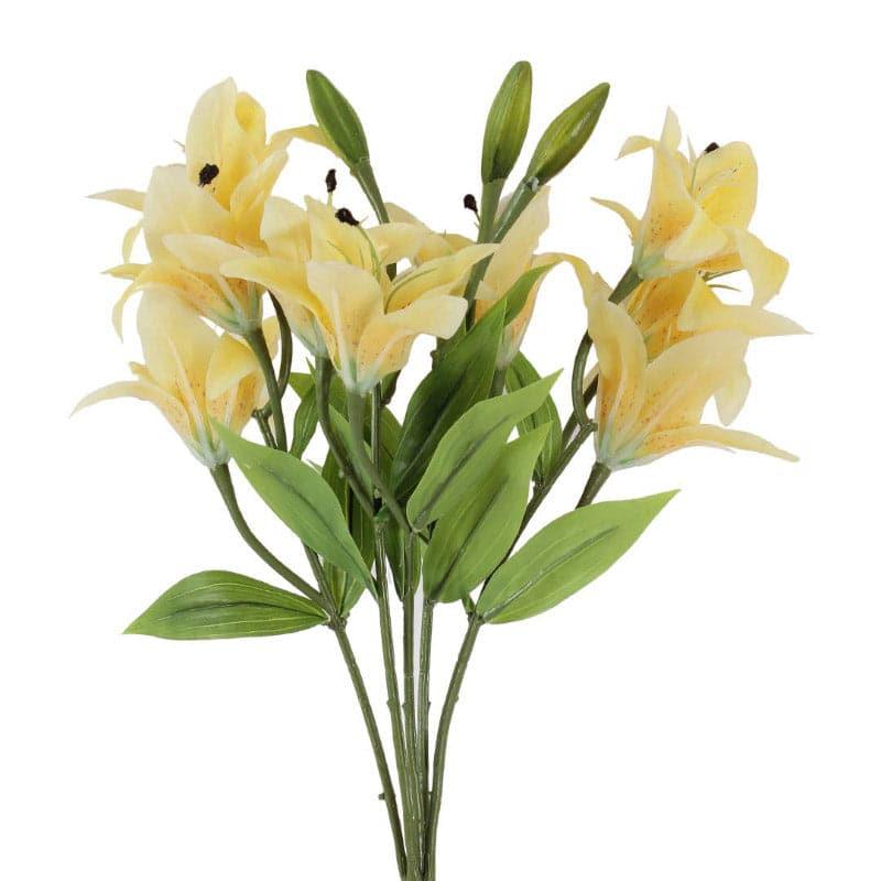 Faux Trumpet Lily Bunch - Yellow media 3