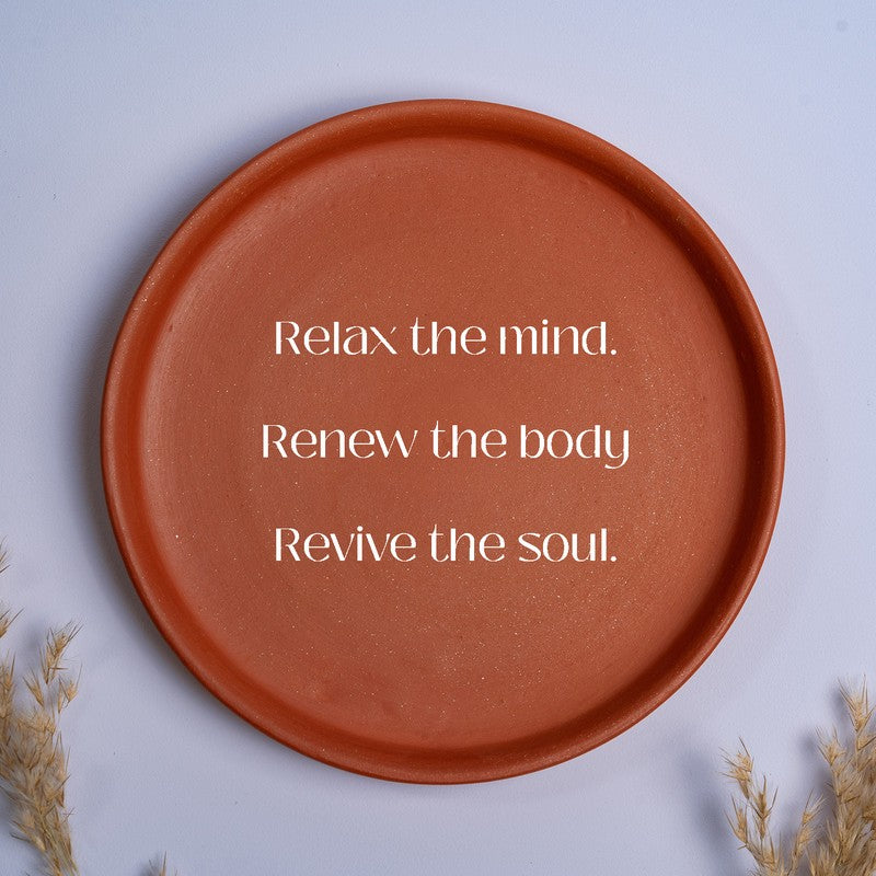 Mind Body & Soul Terracotta Wall Plate