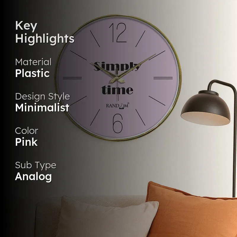 Simply Time Round Analog Wall Clock - Lavender media 2