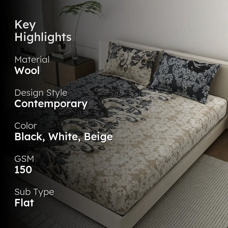 ModernWave Woolen Bedsheet - 150 GSM - 2