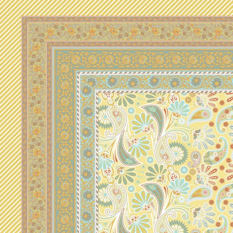 Royal Pattern Cotton Bedsheet (Green,yellow) - 120 TC media 5