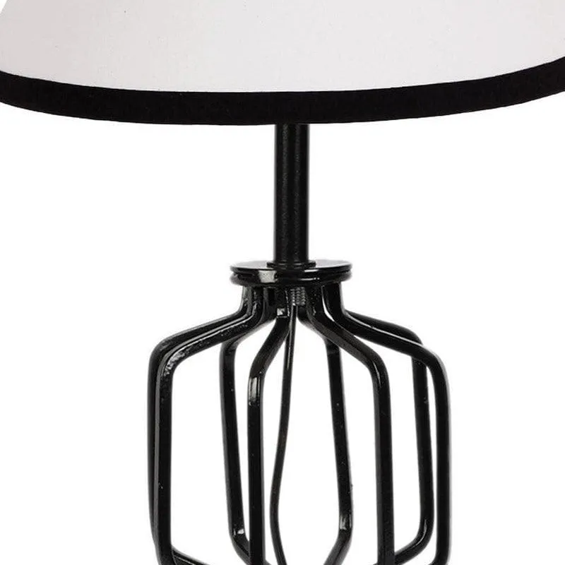 Cosmo Metal & Fabric Table Lamp - White,Black media 5