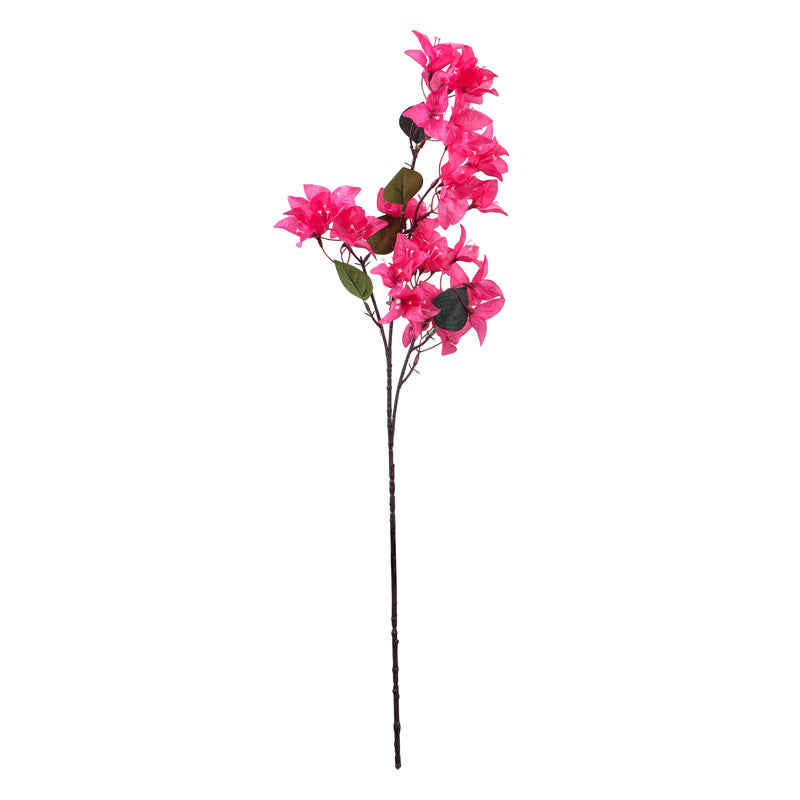 Artificial Realistic Bougainvillea Flower Stick (Pink) - Set Of Three media 4
