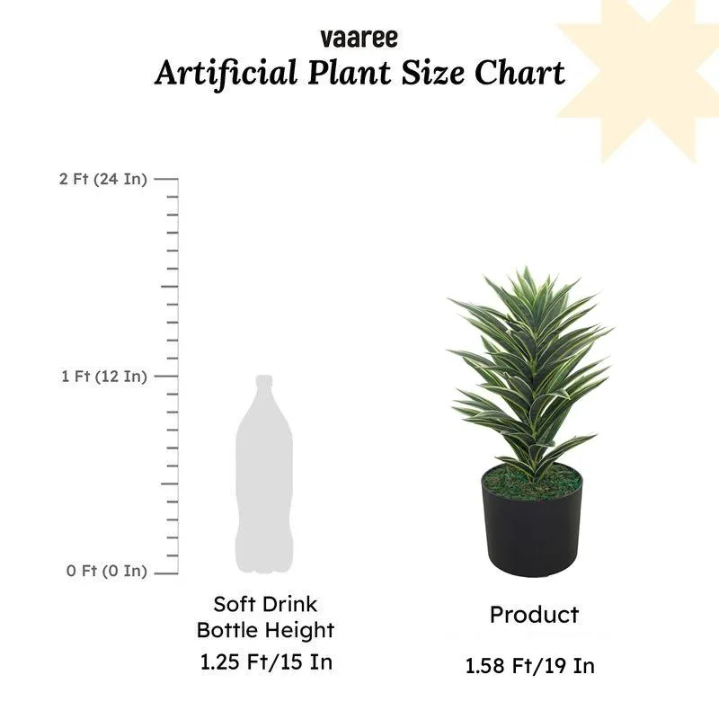 Green Reverie Artificial Plant With Black Plastic Pot media 7