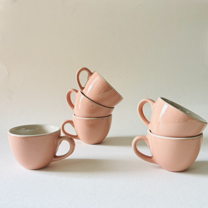 Misty Ceramic Tea Cup (80 mL Each) - Set Of Six media 6